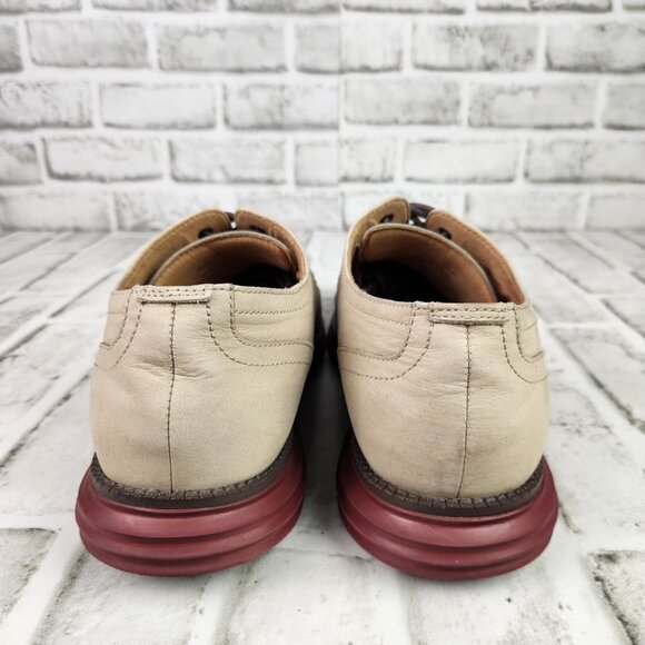 Cole Haan Original Grand Men\'s Size 10.5 Beige Nubuck Wingtip Oxford Casual Shoe main image 5